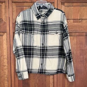 Sanctuary soft flannel Black, Green and Cream Shirt/Shacket    Large